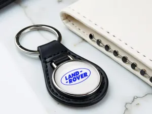 Land Rover Custodia Chiavi In Pelle Sodo Top Finitura Lucida